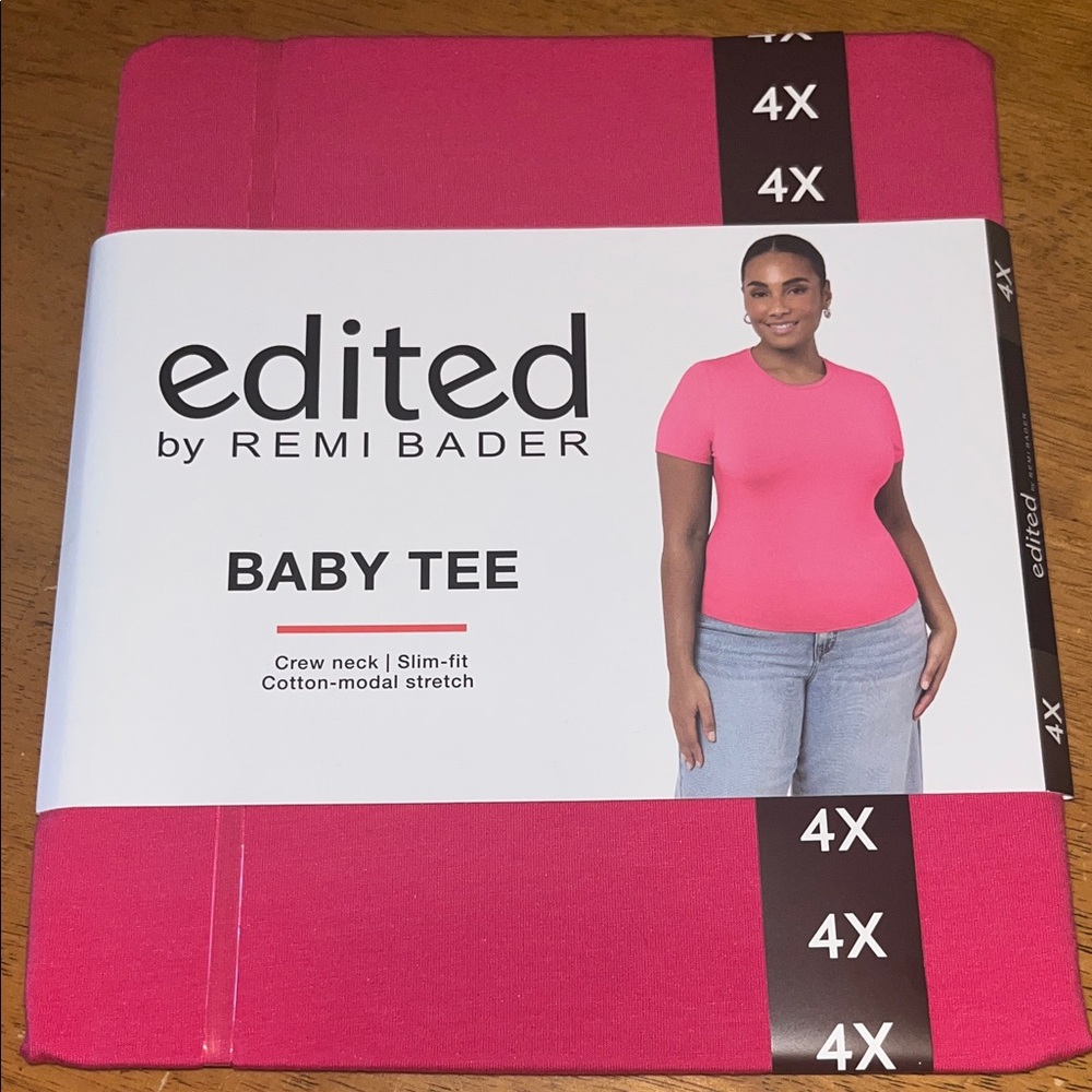 Edited by Remi Bader Pink Baby Tee